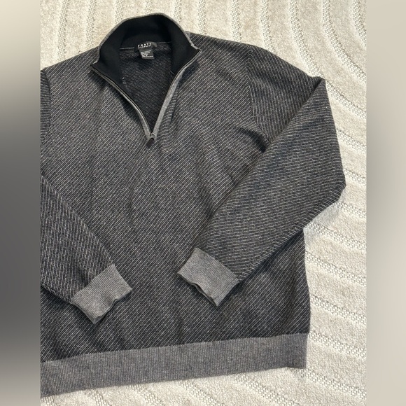 Vintage Forte Cashmere Grey Quarter Zip Sweater - M - Picture 3 of 9